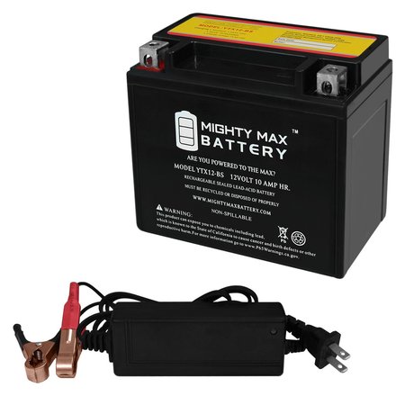 YTX12-BS Replacement Battery for Bosch YTX12-BS With 12V 2Amp Charger -  MIGHTY MAX BATTERY, MAX3970291